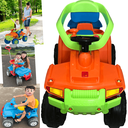 Ver imagem 4 de Carrinho de Passeio Andador Bandeirante Quadriciclo Laranja