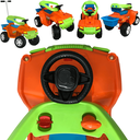 Ver imagem 3 de Carrinho de Passeio Andador Bandeirante Quadriciclo Laranja