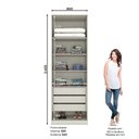 Ver imagem 2 de Guarda-roupa Modulado 80cm 2 Portas 3 Gavetas Seletto Henn - Areia Hp