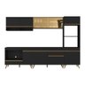 Cozinha Modulada Completa Compacta 287cm com Balcão para Cooktop Veneza Multimóveis MP2269  - 6