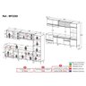 Cozinha Modulada Completa Compacta 287cm com Balcão para Cooktop Veneza Multimóveis MP2269  - 4