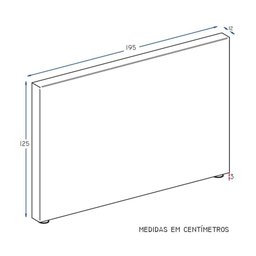 Cabeceira Sena Facto Cinza Super King (12x195x125) - Ortobom - 3