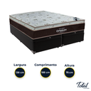 Ver imagem 3 de Cama Box Baú Bipartido Casal Preto e Colchão Sleep King Molas Ensacadas Ortobom