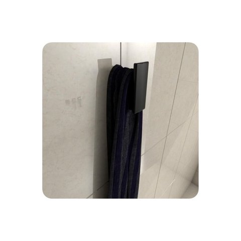 Cabide de Parede Banheiro Preto Fosco Dupla Fixação F.master