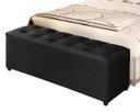 Ver imagem 1 de Recamier Baú Milão 1,30m Premium para Cama Casal Estilo Decorativo Closet Estofado Cor Preto