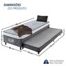 Cama Box Solteiro com Cama Auxiliar 100% Poliéster 88x57cm Vitta América Colchões - 3