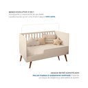 Ver imagem 5 de Berço Mini Cama 3 em 1 Americano 100% MDF Ayla