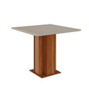 Ver imagem 1 de Mesa de Jantar Quadrado 94x95cm Tampo Mdf/vidro Sophia Cimol Cinamomo/off White