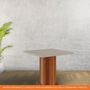 Ver imagem 5 de Mesa de Jantar Quadrado 94x95cm Tampo Mdf/vidro Sophia Cimol Cinamomo/off White