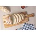 Ver imagem 2 de Fsc Tábua Retangular para Pão Tramontina Kitchen em Madeira Teca com Cabo 48x19 Cm