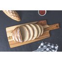 Ver imagem 3 de Fsc Tábua Retangular para Pão Tramontina Kitchen em Madeira Teca com Cabo 48x19 Cm