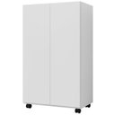 Ver imagem 3 de Balcão Multiuso Carol 2 Portas com Rodízios Armário Organizador Cozinha Lavanderia Cor:Branco