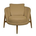 Ver imagem 6 de Poltrona Decorativa Austin Base Madeira Bouclé Camel - Nexta Casa