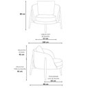 Ver imagem 4 de Poltrona Decorativa Austin Base Madeira Bouclé Camel - Nexta Casa
