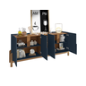 Buffet Lizz com Adega 190cm Azul Cobalto Cedro Casa D - 2