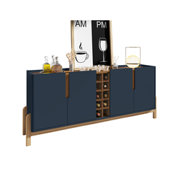Buffet Lizz com Adega 190cm Azul Cobalto Cedro Casa D - 1