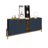 Buffet Lizz com Adega 190cm Azul Cobalto Cedro Casa D - 1