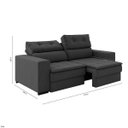 Ver imagem 3 de Sofá Retrátil Reclinável 4 Lugares Suede Veludo Fenix Espresso Móveis