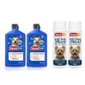 Kit Tratamento Anti Pulga para Cachorro: 2 Shampoos Anti pulgas e 2 Talcos Anti pulgas para o - 1