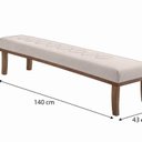 Ver imagem 3 de Puff para Sala de Estar 140cm com Pés Linho Theo