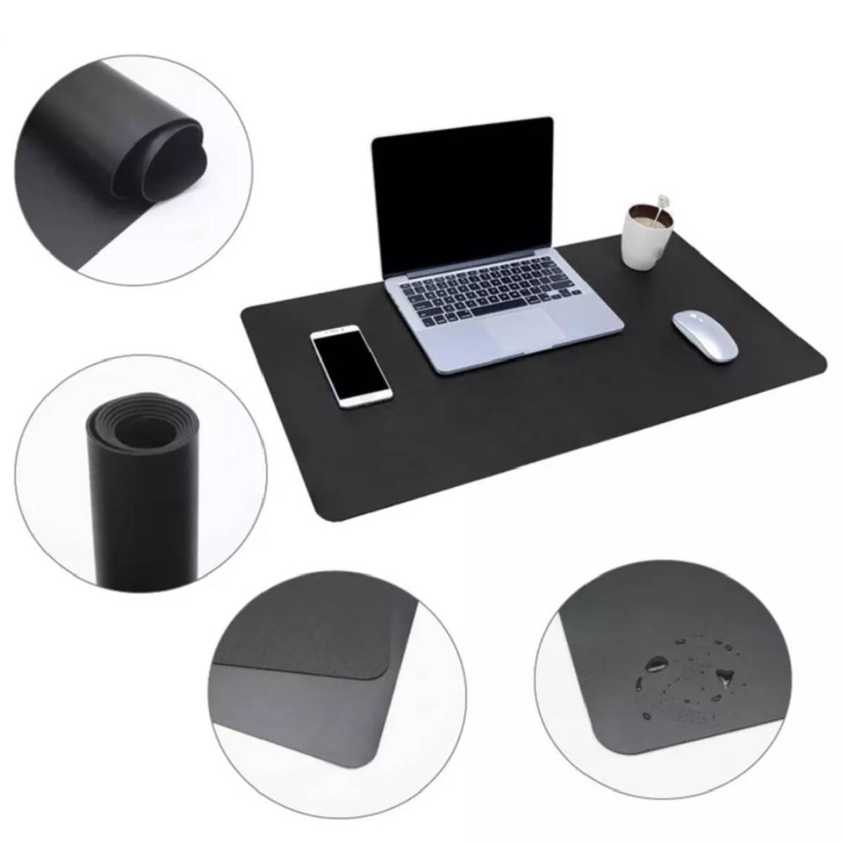 Mouse Pad 120x60cm Extra Grande Antiderrapante Preto Slim - 7