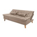 Ver imagem 3 de Sofá Cama Berlim Pés de Madeira Retrátil 3 Lugares Império Chocolate 377