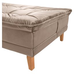 Sofá Cama Berlim Pés de Madeira Retrátil 3 Lugares Império Chocolate 377 - 6