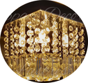 Ver imagem 2 de Lustre de Cristal Cascata K9 Base Inox para Sala de Estar:15cm