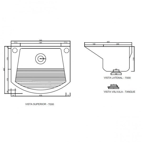 Tanque Mármore Sintético 18l Decoralita - 2