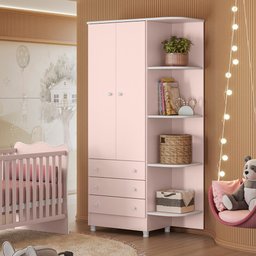 Jogo de Quarto Infantil Gr e Cômoda e Berço 1 Doce Sonho:rosa - 4