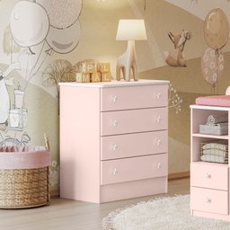 Jogo de Quarto Infantil Gr e Cômoda e Berço 1 Doce Sonho:rosa - 13