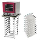 Ver imagem 1 de Kit Forno Elétrico Progás Turbo Fast Oven 127v com Mesa Prp-004 G2 e 8 Bandejas Imeca