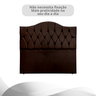Cabeceira Cama Queen Botões Provençal Marrom Suede com Pés 120cm Altura Rbl - 3
