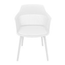 Ver imagem 2 de Cadeira Cooper em Polipropileno Branco com Almofada no Assento - 68717