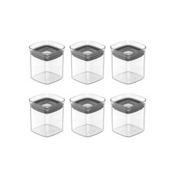 Kit 6 Potes Herméticos Mini Block Ou 150 ml:Natural - 1