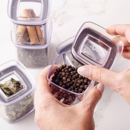 Kit 6 Potes Herméticos Mini Block Ou 150 ml:Natural - 4