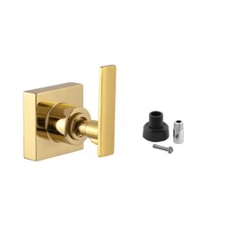 Acabamento Registro Alavanca Dourado Brilhante Chuveiro Banheiro Padrão Docol - 1