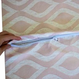 Kit 04 Capas de Almofada em Jacquard/Linho Prisma 45cm x 45cm - NUDE - 3