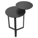 Ver imagem 4 de Mesa Lateral Industrial Chanfrada Artesano 44 Cm (largura) 2 Tampos Mdp Nero (preto) Pé Aço Preto