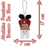 Kit 18 Enfeite Árvore Natal Pendente Boneco de Neve 17cm - 2
