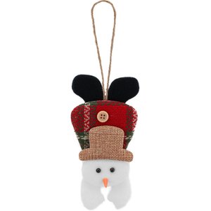 Kit 18 Enfeite Árvore Natal Pendente Boneco de Neve 17cm