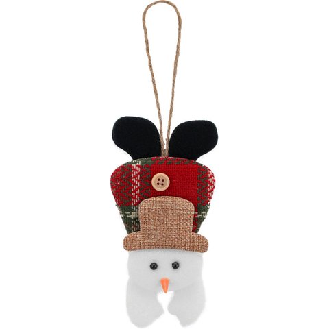 Kit 18 Enfeite Árvore Natal Pendente Boneco de Neve 17cm