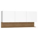 Ver imagem 1 de Armário Aéreo 150cm 3 Portas Lina K02 Supremo/Freijó - Mpozenato