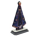Ver imagem 2 de Adorno Imagem Nossa Senhora Aparecida de Mesa Madeira 12 Cm