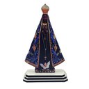 Ver imagem 1 de Adorno Imagem Nossa Senhora Aparecida de Mesa Madeira 12 Cm