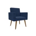 Ver imagem 2 de Kit 4 Cadeira para Recepção Barbearia Sala de Espera Lina Azul-marinho