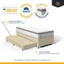 Ver imagem 5 de Cama Box com Colchão de Molas Ensacadas Pillow Top Neve + Auxiliar de Espuma Unique Solteiro 88cm