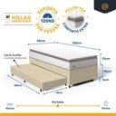 Ver imagem 6 de Cama Box com Colchão de Molas Ensacadas Pillow Top Neve + Auxiliar de Espuma Unique Solteiro 88cm