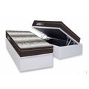 Ver imagem 1 de Cama Box Baú Solteiro Colchão Ortopédico Ortobom Light + Base Crc Courano White (88x188)