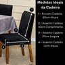 Capa de Cadeira Jantar Avulsa Lisa Splendore Ajustável com Elástico - Tecido Veludo Suede Decoração  - 4